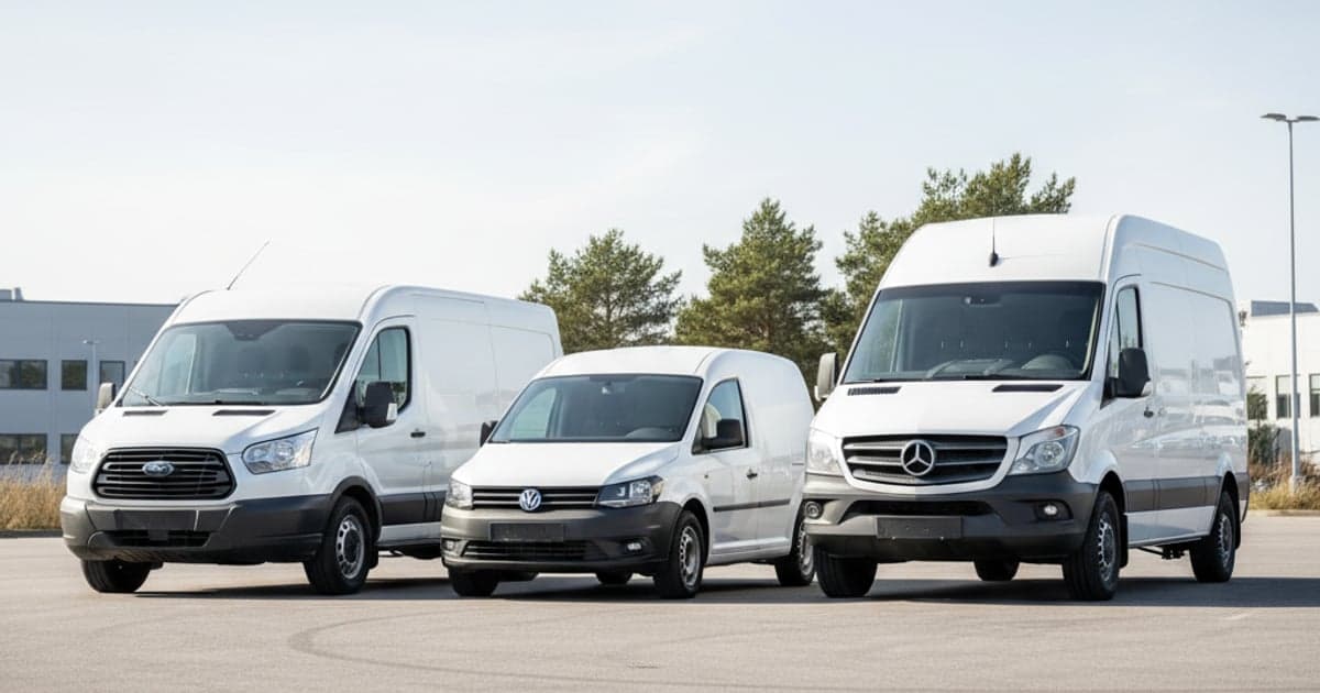 Bästa skåpbilen för hantverkare 2026 — Transit vs Caddy vs Sprinter
