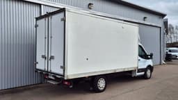 CMO569 · Ford Transit 350 2019 diesel-transportbil - flak baksäte interiör — Transport Bil Syd Skåne