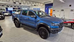 DLF46A · Ford Ranger Raptor 2020 diesel-pickup bakifrån — Transport Bil Syd Skåne