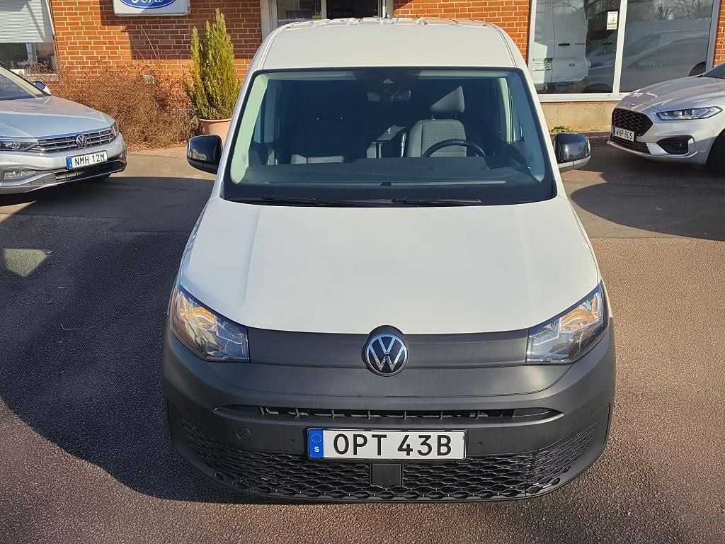 OPT43B · Volkswagen Caddy Maxi 2022 diesel-transportbil - skåp från sidan — Transport Bil Syd Skåne